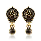 Vighnaharta Traditional Alloy Antique Finish Jhumki 