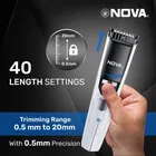 NOVA NHT 1054 Trimmer 100 min Runtime 40 Length Settings [White, Black]