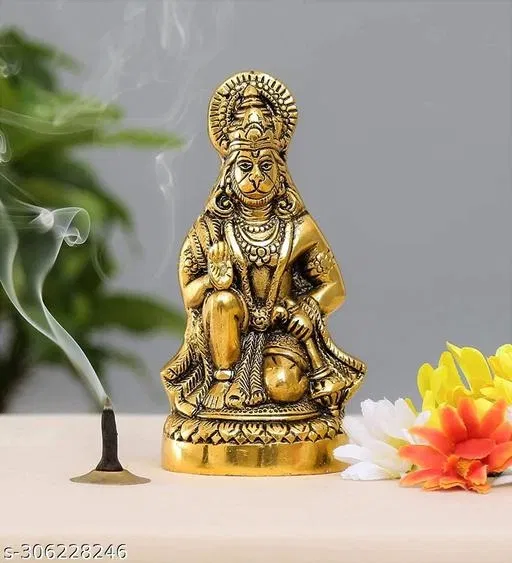 Metal Hanuman ji Idol (Multicolor)