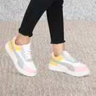 Sport Shoes for Women, White & Gold 