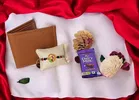 Metal Rakhi with Wallet & Chocolate 