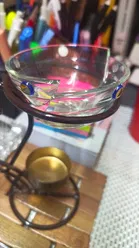 Metal Decorative Electric Moroccan-Style Oil Burner with Oil 