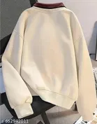 Fleece Sweatshirt for Women, Beige 