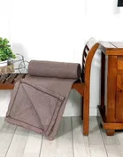 Combo Pack of 4 Arch Melange Fleece Blanket 380gms 120x220cm Brown