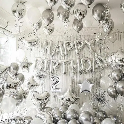 52 Pcs 2nd Birthday Decoration kit, Multicolour, Set of 1