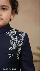 Embroidered Art Silk Kurta Set for Boys 