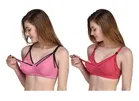 Cotton Blend Solid Non Padded Feeding Bras for Women 
