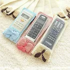 Bow Knot Fabric Remote Control Cover Case 