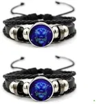 Fancy Leather Bracelet for Men (Multicolor, Pack of 2)
