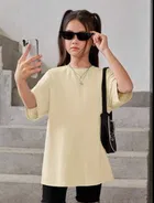 Round Neck Printed T-Shirt for Girls 