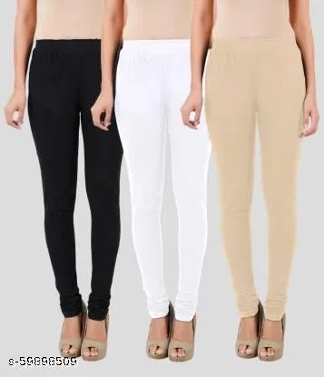 Cotton Legging For Women, Multicolour, (Pack Of 3)