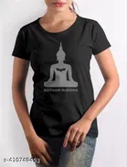 Cotton Round Neck Printed T-Shirt for Women 