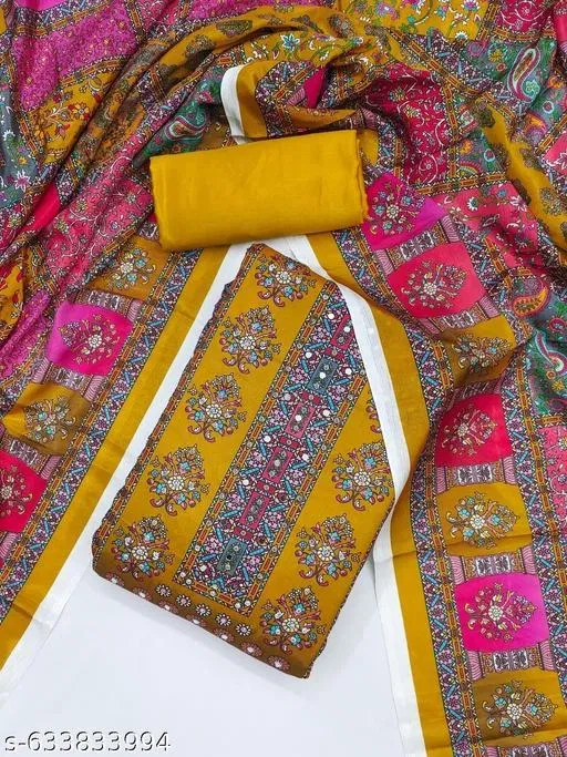 Printed Punjabi/All Over Suits for Men (Yellow, 6.65 meter (XXL)) (Yellow, 7.05 meter (4XL)