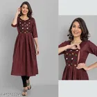 Botanical Embroidered Maternity Kurti 