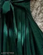 Polyester Solid Dress for Girls, Bottle Green 