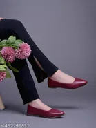 Solid Patent Leather Ballerinas for Women 