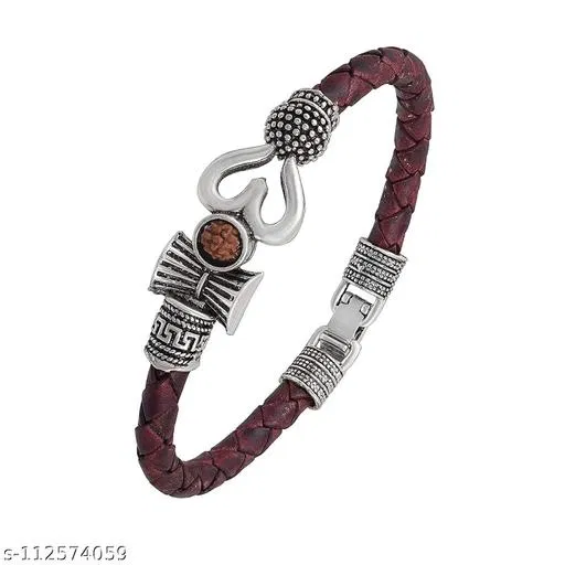 Om Leather Bracelet for Men