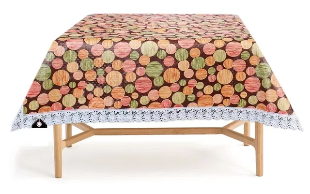 PVC Printed 4 Seaters Table Cover (Multicolor, 40x60 inches)