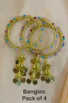 Alloy Bangles for Women, Gold 
