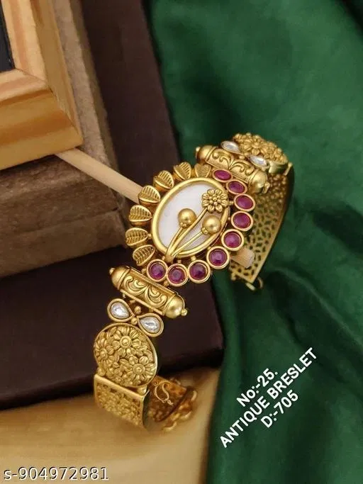 Heritage Bracelet for Women (Pink, Free Size)