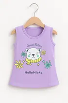 Printed Cotton Blend Dress for Girls 