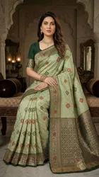 Banarasi Woven Silk Blend Saree for Women 