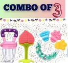 Baby Teether Combo With Fruit Feeder And Rattle Teether