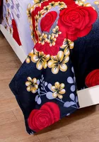 Polycotton Printed Double Bedsheet with Two Pillow Covers 