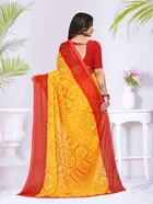 Georgette Printed Saree for Women 