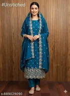 Embroidered Pakistani Suits Semi-Stitched Suits 