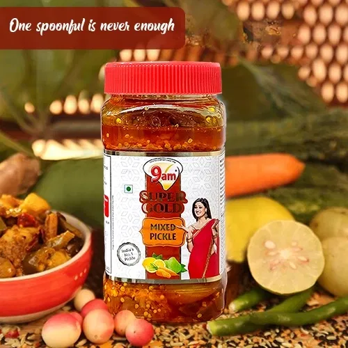 9 Am सुपर गोल्ड मिक्स पिकल 450 g