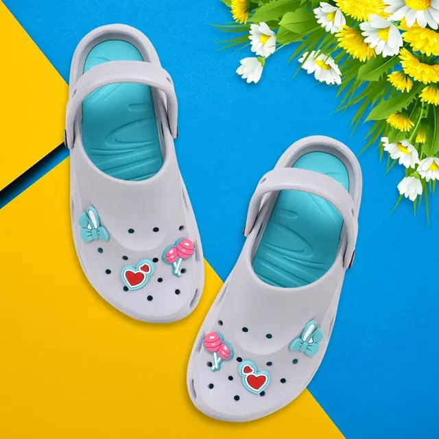 Clogs for Women (Grey, 7)