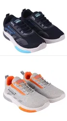 Sports Shoes for Men, Pack of 2, Grey & Blue 