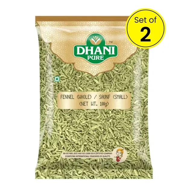 धानी प्योर सौंफ बारीक़ 2X100 g (सेट ऑफ़ 2)