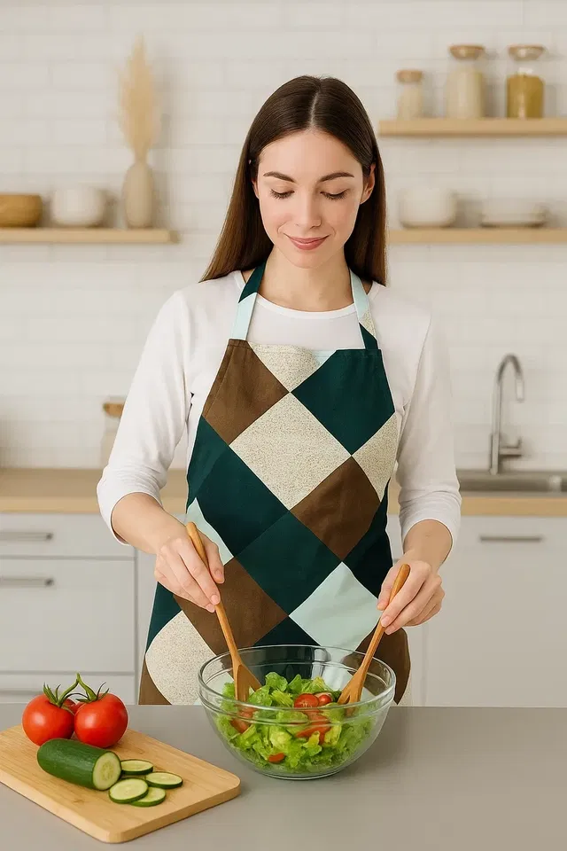 Kitchen Apron (Assorted, Pack of 1) Waterproof /Oil-Proof - Adjustable Aprons with Pockets for Women & Men