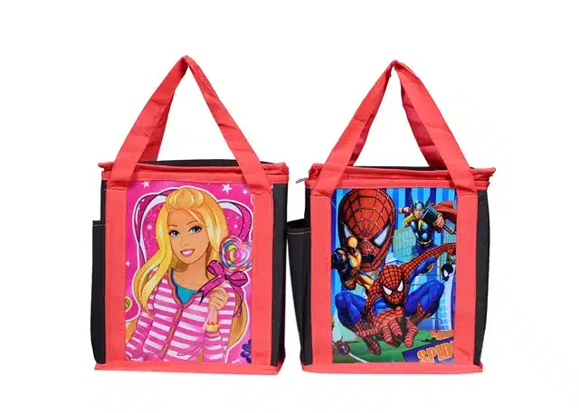 Multipurpose Lunch Box Bag (Red, Pack of 2)