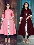 Solid Khadi Cotton Kurti for Women, Pack of 2 