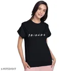 Cotton Round Neck Printed T-Shirt for Women 