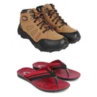 Combo of Casual Shoes with Flipflops for Men 
