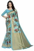 कानूड़ा प्रिंट्स फैंसी विमेंस मैसूर आर्ट सिल्क प्रिंटेड साड़ी 