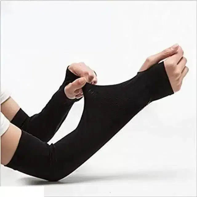 Arm Sleeves for Men (Black, Set of 1)