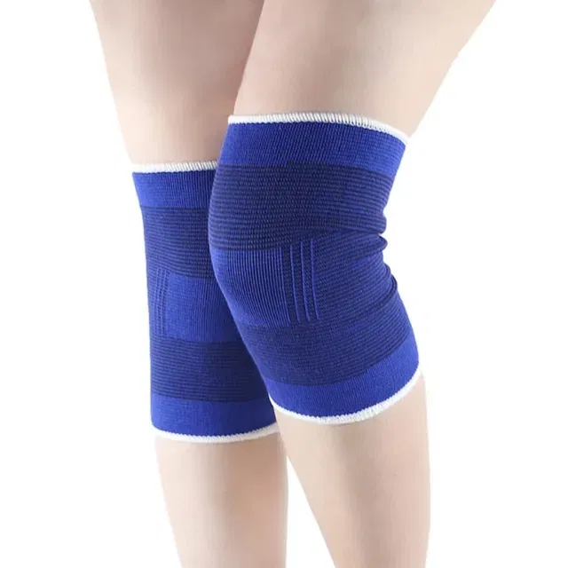 Polyester Solid Knee Sleeves for Women (Blue, Set of 1)