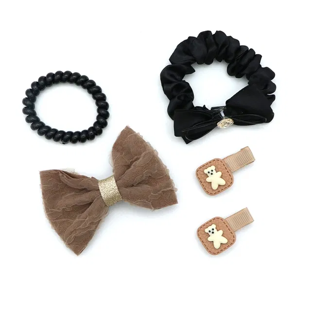Fancy Hair Bands and Clips for Women (Multicolor, Set of 3)