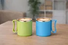 Stainless Steel Coffe Mug, Multicolour, Pack of 3 