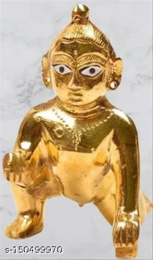 Laddu Gopal Idol (Brass, Yellow)