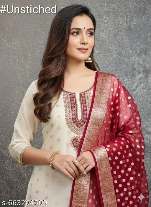 Semi-Stitched Suits (Multicolor, 6.45 meter (XL)) (Multicolor, 6.45 meter for Women (XL)