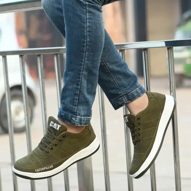 Casual Shoes for Men (Green, 7)