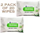 Nobel Hygiene Friends 10 Pcs Bed Bath Towels Wipes 