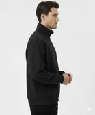 Fleece Solid Sweatshirt for Men, Black 