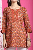 Cotton Printed Top for Women 